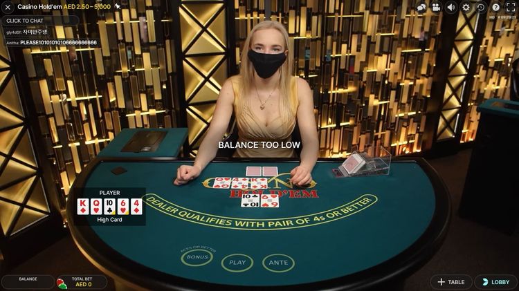 Casino Hold'em game on satbet